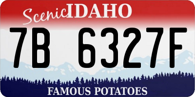 ID license plate 7B6327F