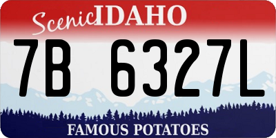 ID license plate 7B6327L