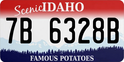 ID license plate 7B6328B