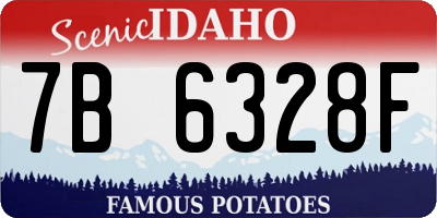 ID license plate 7B6328F