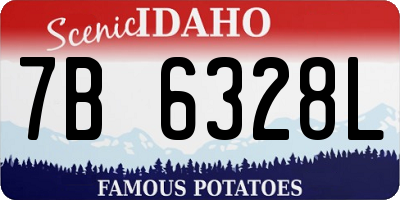 ID license plate 7B6328L