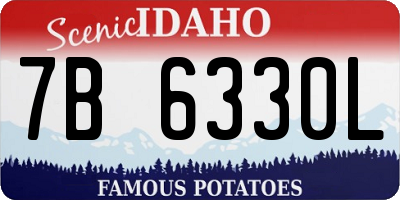 ID license plate 7B6330L
