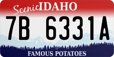 ID license plate 7B6331A