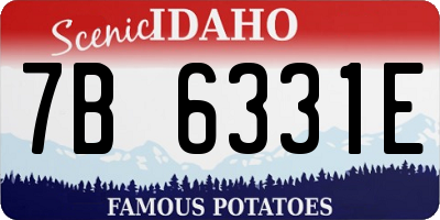 ID license plate 7B6331E