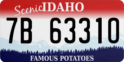 ID license plate 7B6331O