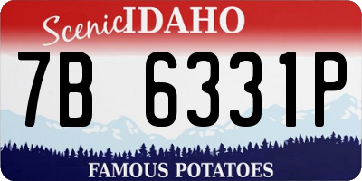 ID license plate 7B6331P