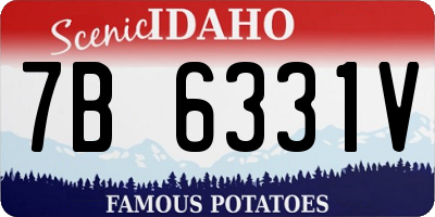 ID license plate 7B6331V