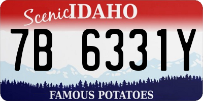 ID license plate 7B6331Y