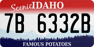 ID license plate 7B6332B