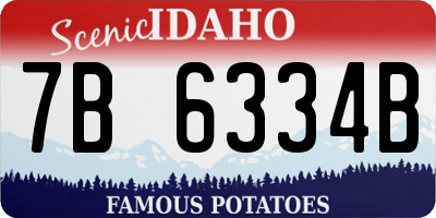 ID license plate 7B6334B
