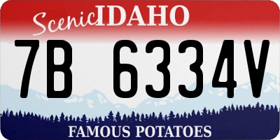 ID license plate 7B6334V