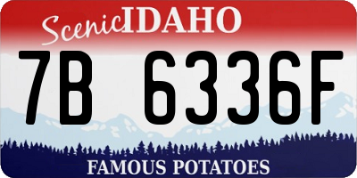 ID license plate 7B6336F