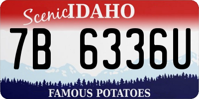 ID license plate 7B6336U