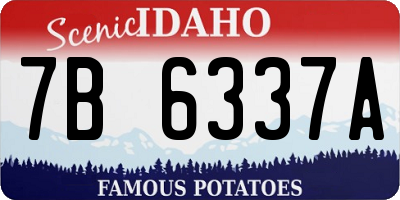 ID license plate 7B6337A
