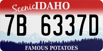 ID license plate 7B6337D