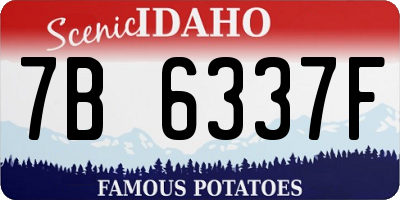 ID license plate 7B6337F