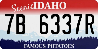 ID license plate 7B6337R