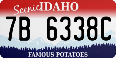 ID license plate 7B6338C