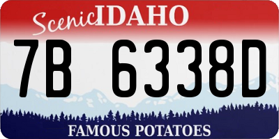 ID license plate 7B6338D