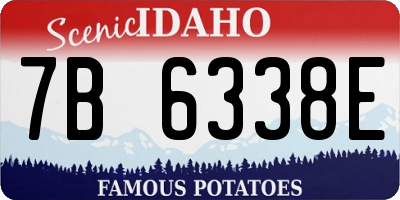ID license plate 7B6338E