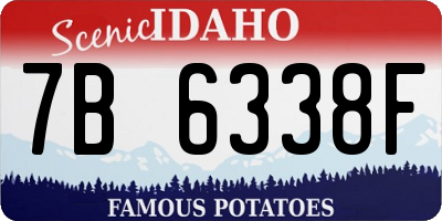 ID license plate 7B6338F