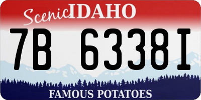 ID license plate 7B6338I