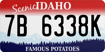 ID license plate 7B6338K