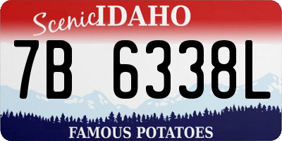 ID license plate 7B6338L