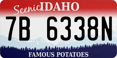 ID license plate 7B6338N
