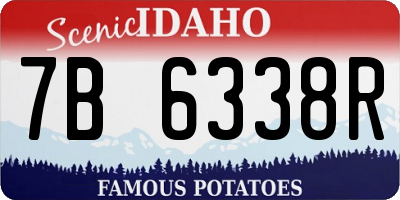 ID license plate 7B6338R