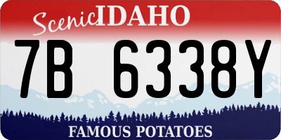ID license plate 7B6338Y