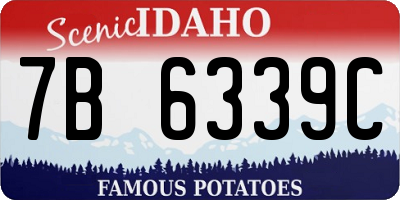 ID license plate 7B6339C
