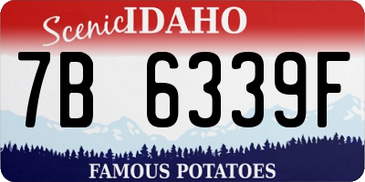 ID license plate 7B6339F