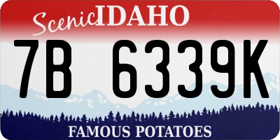 ID license plate 7B6339K