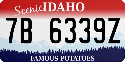 ID license plate 7B6339Z