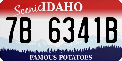 ID license plate 7B6341B
