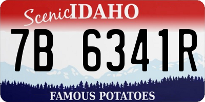 ID license plate 7B6341R