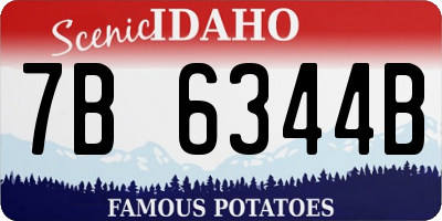 ID license plate 7B6344B