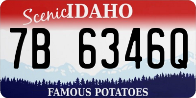 ID license plate 7B6346Q