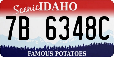 ID license plate 7B6348C
