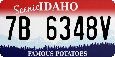 ID license plate 7B6348V