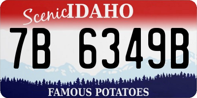 ID license plate 7B6349B
