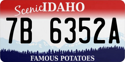 ID license plate 7B6352A