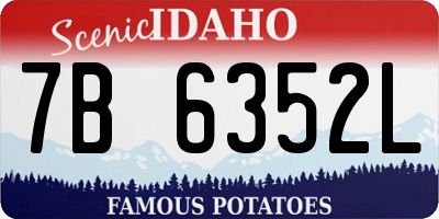ID license plate 7B6352L