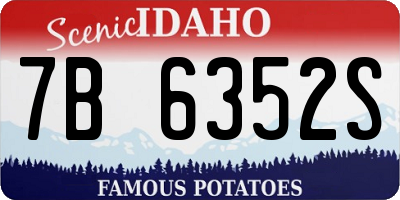 ID license plate 7B6352S