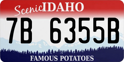 ID license plate 7B6355B