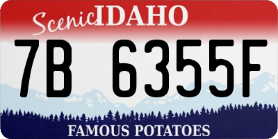 ID license plate 7B6355F