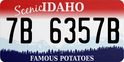 ID license plate 7B6357B