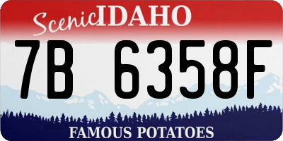 ID license plate 7B6358F