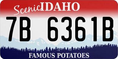 ID license plate 7B6361B